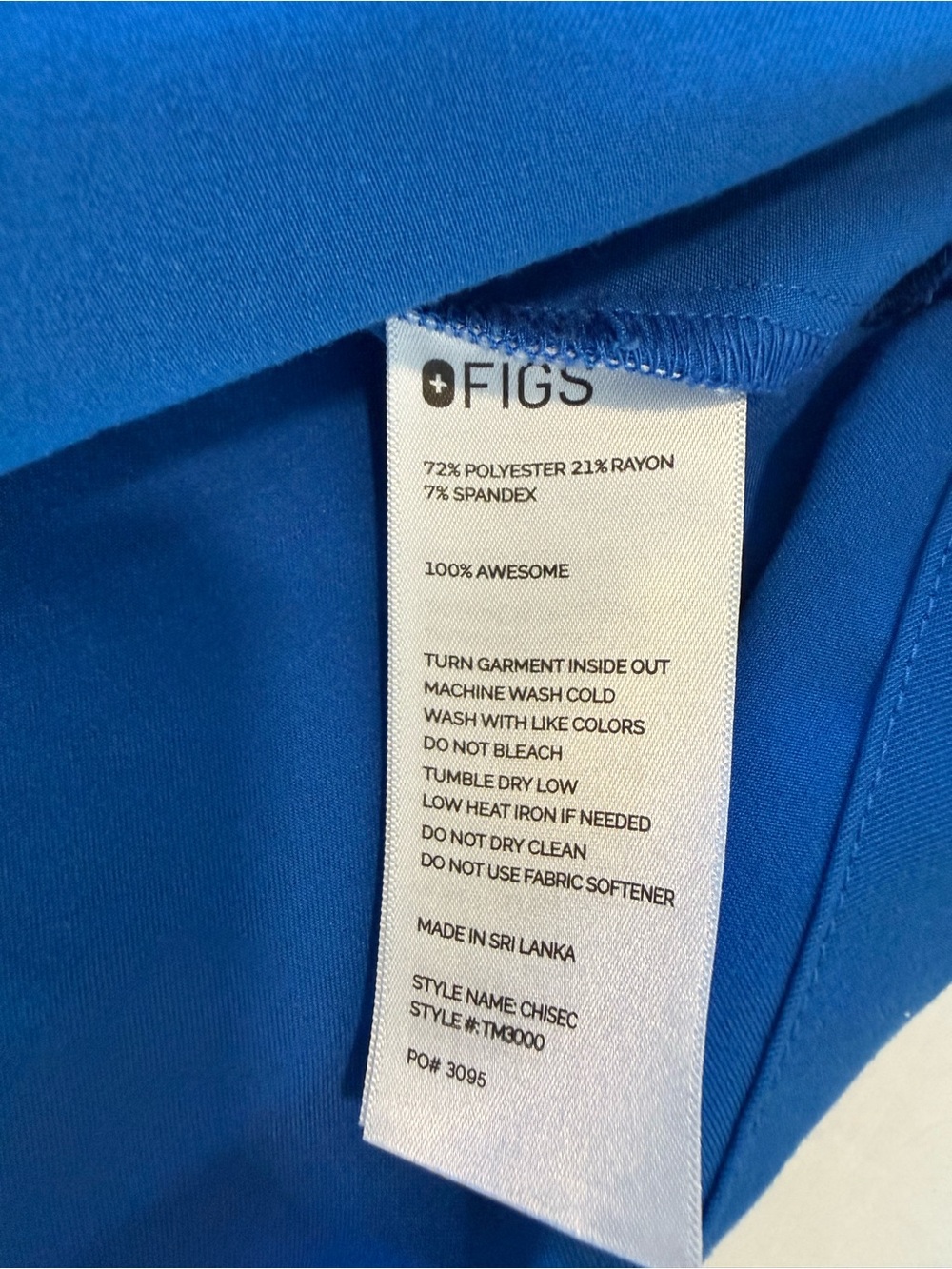 FIGS Royal Blue Scrub Set- Large Tall - Picture 4 of 8